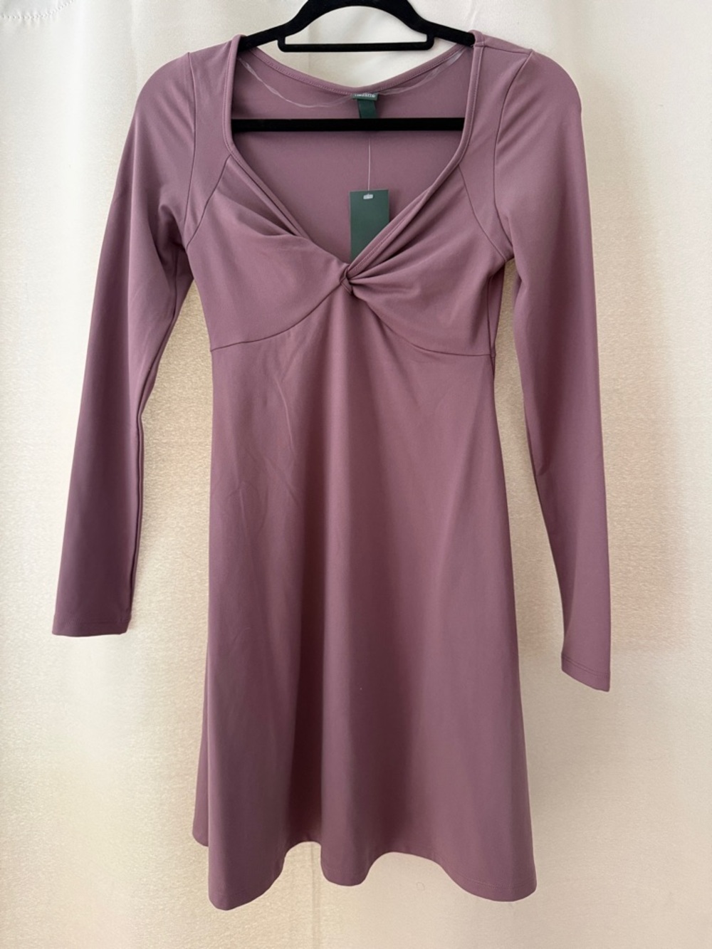 wild fable Long Sleeve Twist-Front Dress in Mauve Pink